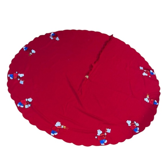 Musical Marching Bears on Parade Christmas Tree Skirt~Approx 55 1/2” - Picture 2 of 4